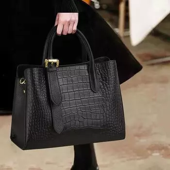 Новая женская сумка из натуральной кожи, большая вместимость и атмосферная сумка для мам среднего возраста, сумка через плечо для поездок на работу