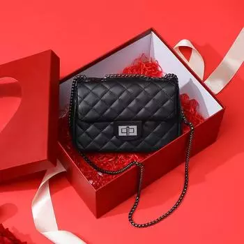 Новая женская сумка из натуральной кожи, маленькая, высококачественная, текстура, универсальная, трендовая, нишевая, сумка на цепочке, модная, через плечо, сумка через плечо