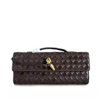 Новая женская сумка из плетеной кашемировой кожи коровьей кожи с замком Color Match Lock, банкетная сумка на одно плечо с диагональным плетением 31x4x13cmwith shoulder straps аэро