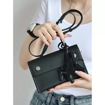 Новая женская сумка, кожаная маленькая квадратная сумка, кожаная сумка для телефона, поясная сумка, сумка Bear Hug Underarm, маленькая сумка на одно плечо, сумка через плечо 24x2.5x10cm box золотисто-коричневый