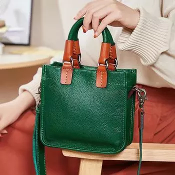 Новая женская сумка кожаная сумка через плечо из коровьей кожи первого слоя, модная композитная сумка