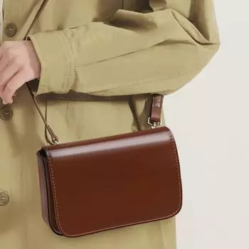 Новая женская сумка Maillard Small Square Bag 2024 года, простая и элегантная сумка через плечо из коровьей кожи