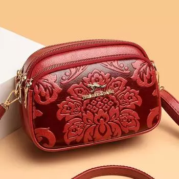 Новая женская сумка, маленькая круглая сумка, высококачественная сумка через плечо, большая вместимость, женская сумка с принтом, модная и универсальная сумка через плечо