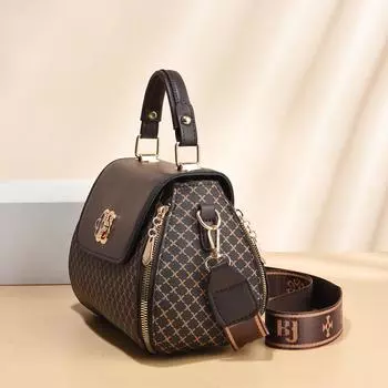 Новая женская сумка маленькая квадратная сумка атмосферная ретро классическая сумка сумка через плечо сумка-мессенджер текстура 24*12*18 чёрный