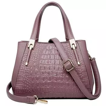 Новая женская сумка-мессенджер, сумка с крокодиловым узором, сумка через плечо чёрный