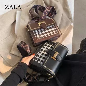 Новая женская сумка мода ретро тренд маленькая квадратная сумка контрастного цвета сумка через плечо в иностранном стиле женская сумка