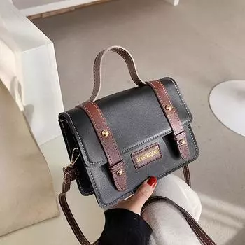 Новая женская сумка, модная ретро сумка через плечо на одно плечо, модная портативная маленькая квадратная сумка One Size