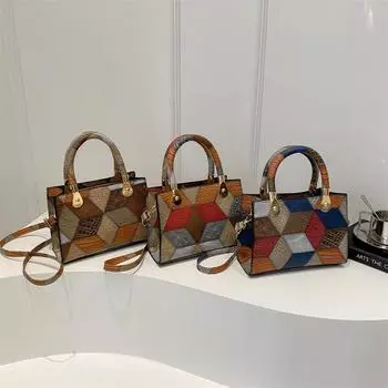 Новая женская сумка на одно плечо большой вместимости, повседневная, темпераментная, сумка через плечо, атмосферная, персонализированная, маленькая квадратная сумка