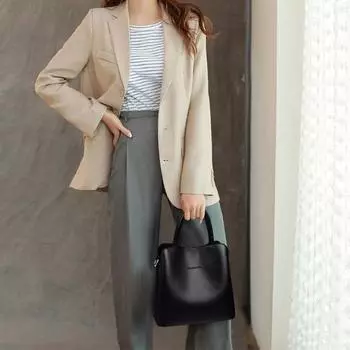 Новая женская сумка на одно плечо, большая ручная сумка, Instagram Универсальная мягкая кожаная женская сумка, модная женская сумка через плечо чёрный