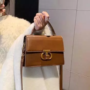 Новая женская сумка на осень и зиму, модная сумка в стиле ретро, универсальная маленькая квадратная сумка в стиле Майяра, высококачественная сумка через плечо в западном стиле