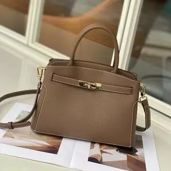 Новая женская сумка, нишевая высококачественная материнская сумка, сумка через плечо, большая вместительная сумка из натуральной кожи, платиновая сумка 27x12x19cm кислотные зеленого