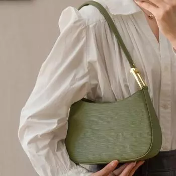 Новая женская сумка подмышкой зеленая модная ретро вечерняя сумочка роскошный дизайнер большой емкости ПУ сумки через плечо для вечеринки