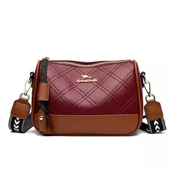 Новая женская сумка, простая и универсальная, для мам среднего возраста, вышитая ромбовидная сумка через плечо, большая вместительная сумка через плечо
