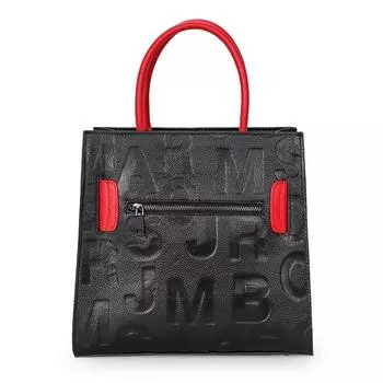 Новая женская сумка с буквенным принтом, модная и универсальная, большая вместительная квадратная сумка из коровьей кожи