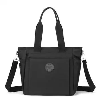 Новая женская сумка-тоут для отдыха на природе, большой вместимости, с защитой от брызг, сумка-мессенджер для мам чёрный