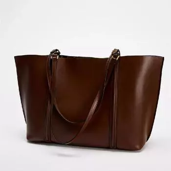 Новая женская сумка-тоут, сумка для поездок на работу, большая сумка для документов, женская винтажная большая дорожная сумка для документов, цвет кофе, роскошь