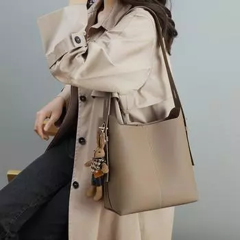 Новая женская сумка-ведро через плечо из натуральной кожи высокого качества