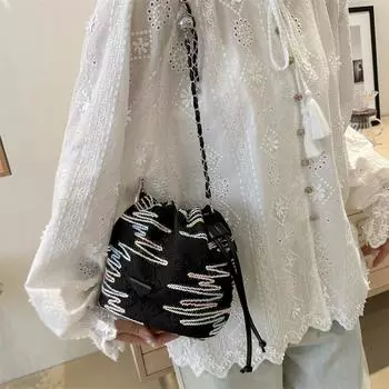 Новая женская сумка-ведро, через плечо на одно плечо, новый и модный стиль, хорошее качество, популярная среди женщин