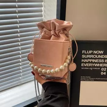 Новая женская сумка-ведро, хит продаж, высококачественная, на одно плечо, со шнурком, портативная