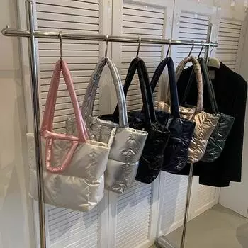 Новая женская сумка, высококачественная сумка для пуховика, большая вместимость, модная осенне-зимняя хлопковая сумка для куртки, сумка для игрушек в дорогу