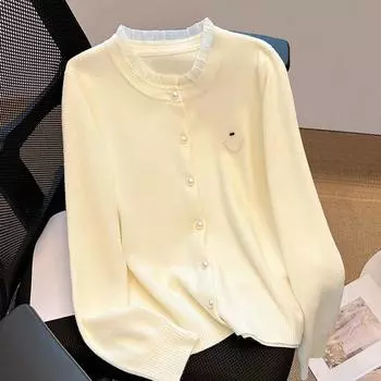 Новая женская свободная куртка с вязаным кардиганом Fungus на осень и зиму one size fits all