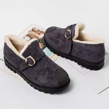 Новая женская теплая повседневная обувь, нескользящая бархатная утолщенная домашняя обувь