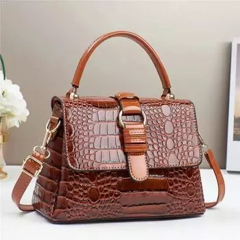 Новая женская универсальная летняя сумка через плечо, модная яркая кожаная маленькая квадратная сумка, изысканные женские сумки на одно плечо 24x11x17cm