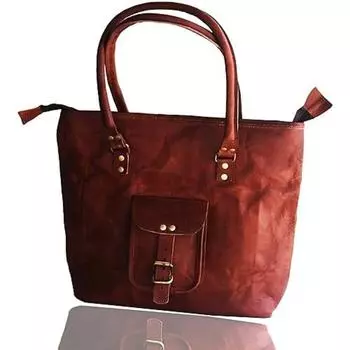 Новая женская винтажная большая сумка на плечо из натуральной кожи, кошелек ручной работы размером 16 на 12 дюймов 12 x 17 x 3 in коричневый