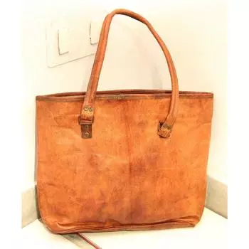 Новая женская винтажная кожаная роскошная сумка из натуральной кожи, сумка через плечо, сумка-кошелек ручной работы 12 x 16 in коричневый