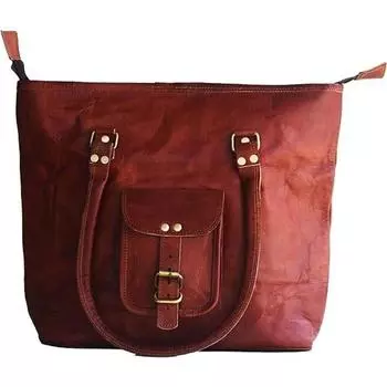 Новая женская винтажная сумка через плечо из натуральной кожи, кошелек ручной работы 12 x 17 x 3 in коричневый