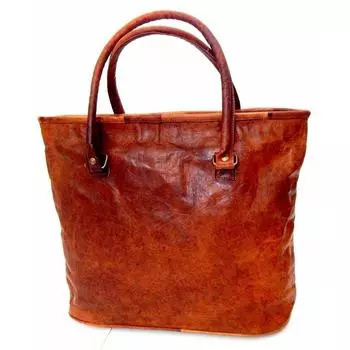 Новая женская винтажная сумка через плечо из натуральной коричневой кожи ручной работы, кошелек через плечо 12 x 17 in коричневый