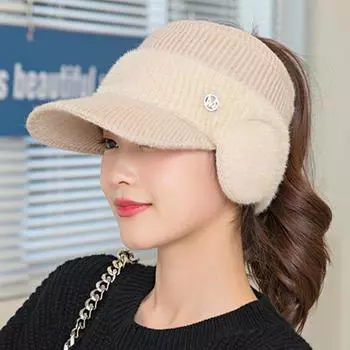 Новая женская зимняя шапка, модная уличная шапка-бини для женщин, повседневная вязаная теплая шапка 55cm-58cm