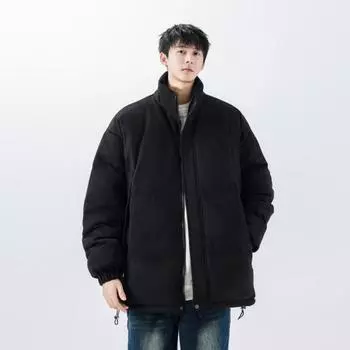 Новая зимняя белая утиная пуховая куртка с воротником-стойкой универсальная мужская морозостойкая и теплая M