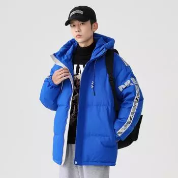 Новая зимняя белая утиная пуховая утолщенная теплая мужская и женская модная брендовая куртка-пуховик M