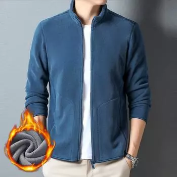 Новая зимняя и осенняя мужская повседневная куртка из австрийского бархата и бархата однотонного цвета для молодежи и людей среднего возраста M