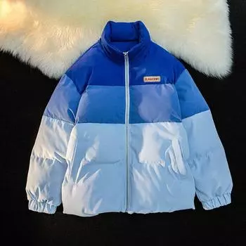 Новая зимняя куртка 2024 года, женская, чистого градиентного цвета, теплая, толстая, большого размера, пуховая, хлопковая, подбитая, парка, модное женское пальто, свободная верхняя одежда S розовый