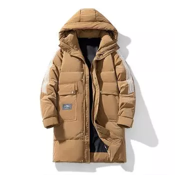 Новая зимняя куртка, мужская водонепроницаемая куртка среднего размера больших размеров, утолщенная ветрозащитная куртка-пуховик с капюшоном M белый