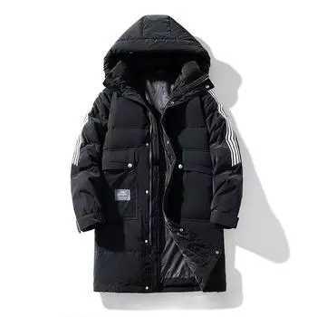 Новая зимняя куртка, мужская водонепроницаемая куртка среднего размера больших размеров, утолщенная ветрозащитная куртка-пуховик с капюшоном M белый