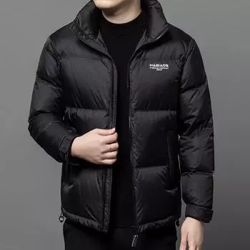 Новая зимняя куртка на утином пуху 90 для мужчин, свободная, повседневная, модная, теплая и толстая, трендовое мужское пальто M