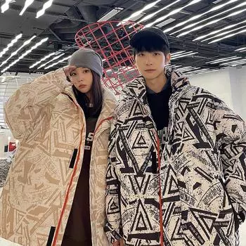 Новая зимняя куртка-пуховик для мужчин и женщин, сделано в Китае, повседневная утолщенная куртка-пуховик, мужское пальто National Trend M