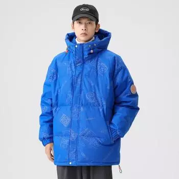 Новая зимняя куртка-пуховик с капюшоном, утолщенная, теплая и морозостойкая, модная куртка в стиле Цинган M