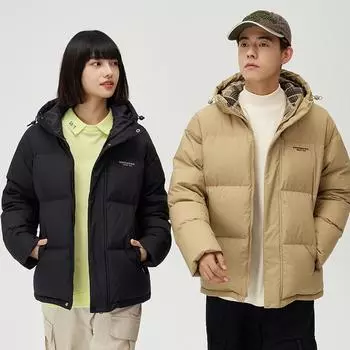 Новая зимняя куртка с капюшоном для мужчин, утолщенная и теплая, корейская версия для мужчин и женщин, модная повседневная куртка для пар M