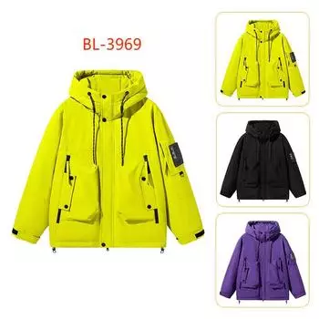 Новая зимняя куртка с капюшоном на 90% из белого утиного пуха, модная универсальная куртка в парном стиле BL396 M