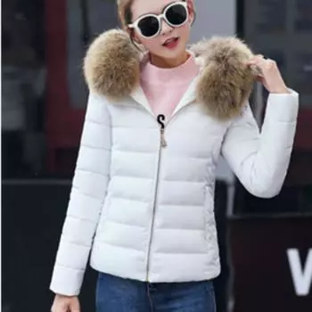 Новая зимняя куртка, женская парка, модное пальто, парки с шерстяной подкладкой и капюшоном, тонкие парки с меховым воротником, теплая зимняя одежда, мягкая одежда M красный