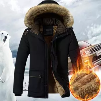 Новая зимняя модная мужская флисовая куртка с капюшоном, флисовая теплая и холодостойкая мужская стеганая куртка M хаки