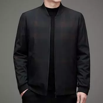 Новая зимняя мужская куртка без воротника, утолщенная хлопковая клетчатая куртка, верхняя рубашка, мужская одежда M зелёный