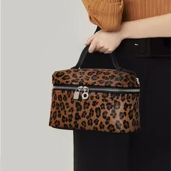 Новая зимняя натуральная кожа коровья блестящая мини маленькая квадратная сумка модная леопардовая коробка женская сумка косметичка