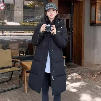 Новая зимняя одежда из хлопка для женщин с плотной хлопковой одеждой, корейская свободная модная одежда из хлеба, хлопковые куртки S чёрный