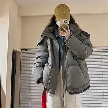 Новая зимняя одежда на пуху для женщин с хлопковой подкладкой. В тренде свободная и утолщенная одежда с хлопковой подкладкой, куртки с хлопковой подкладкой и одежда в стиле «хлеб». S