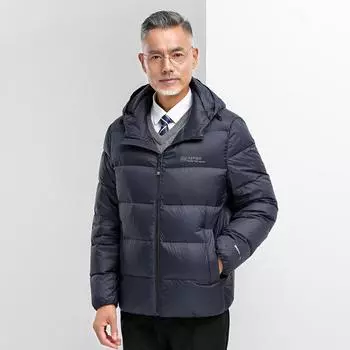 Новая зимняя простая и универсальная куртка-пуховик с капюшоном для мужчин, утолщенная для защиты от холода и тепла, модная куртка-пуховик для папы M